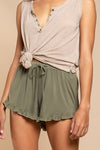 Light Weight Ruffle Trim Shorts - Southern Obsession Co. 
