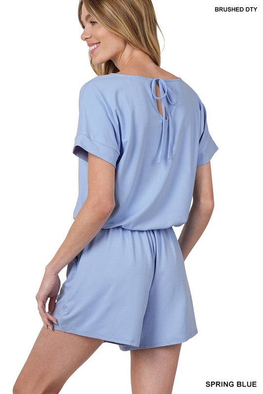 Brushed Romper with Pockets - Southern Obsession Co. 