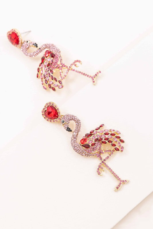 Pink Flamingo Drop Earrings - Southern Obsession Co. 