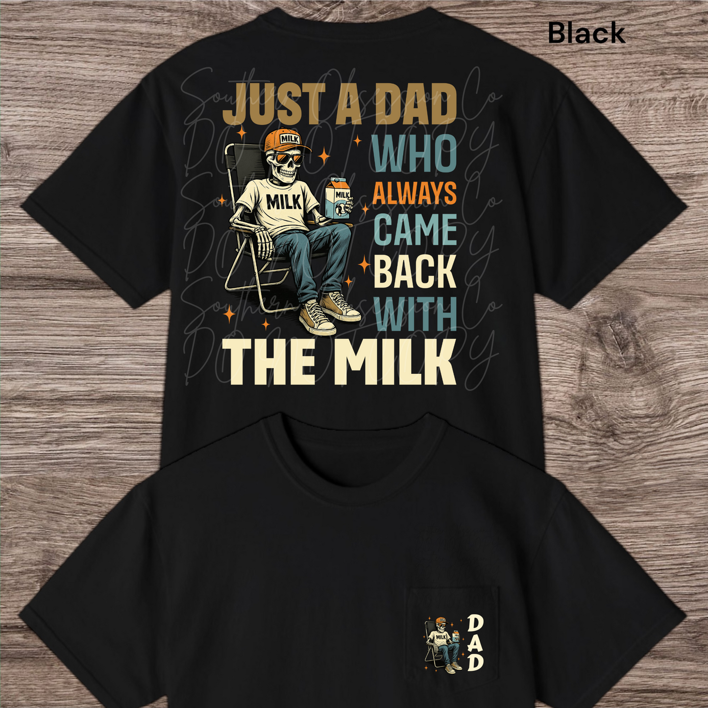 Dad came back for milk