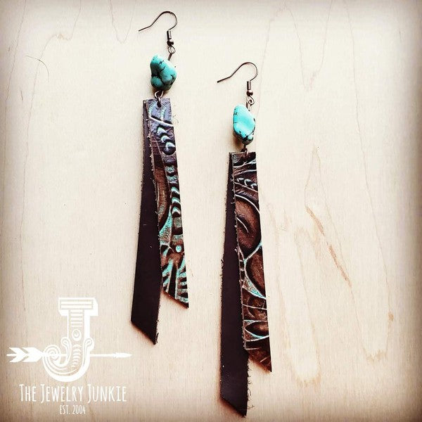 Leather Rectangle Earring - Southern Obsession Co. 