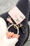 Pearl Key Ring Wallet Bracelet - Southern Obsession Co. 