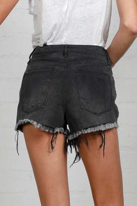 High Rise Black Shorts - Southern Obsession Co. 