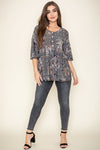 Button Accent Paisley Top - Southern Obsession Co. 