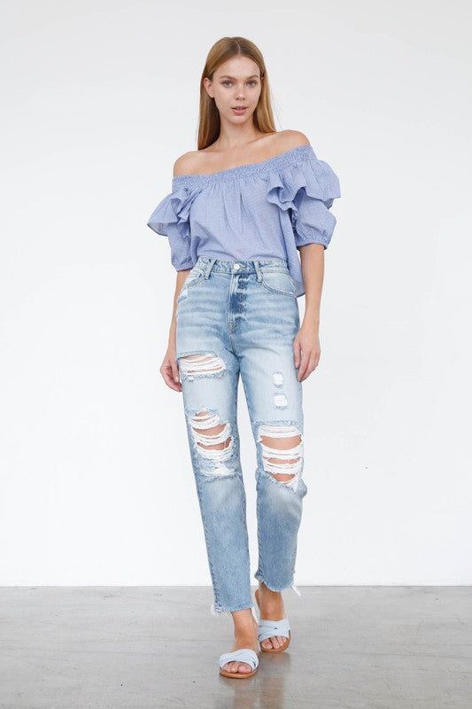 HIGH RISE MOM JEANS - Southern Obsession Co. 