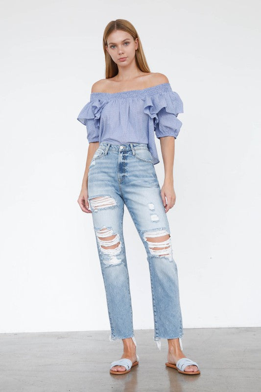 HIGH RISE MOM JEANS - Southern Obsession Co. 