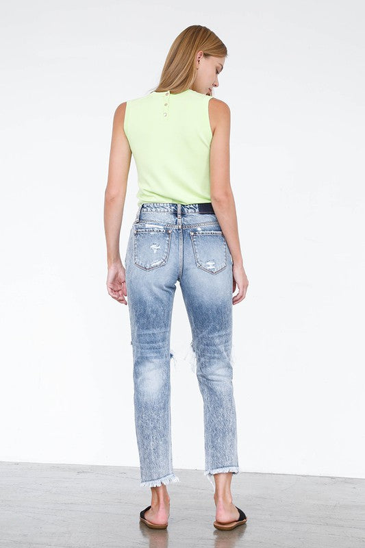 HIGH RISE STRAIGHT JEANS - Southern Obsession Co. 