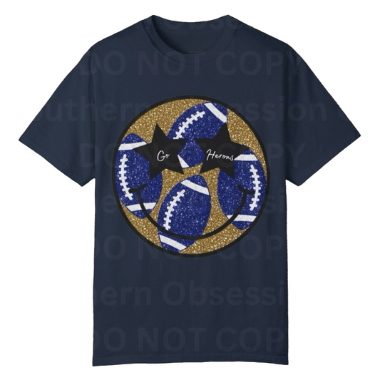 Go Herons Smiley Tee