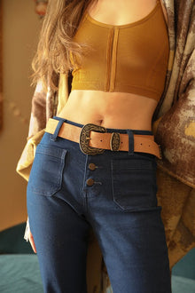  Suede Antique Gold Belt - Southern Obsession Co. 