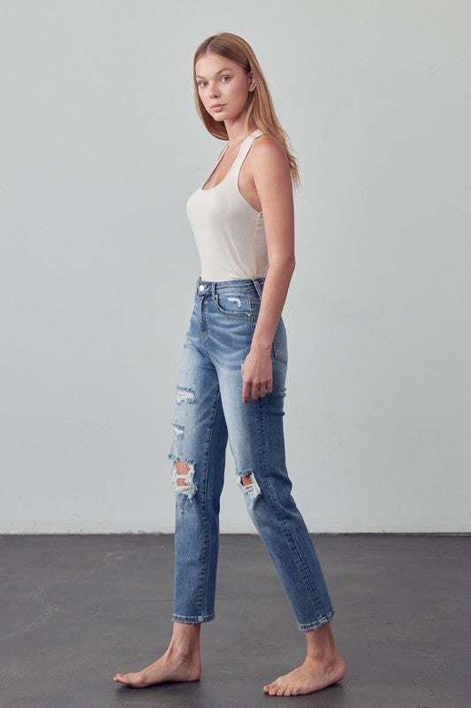 HIGH RISE GIRLFRIEND JEANS - Southern Obsession Co. 
