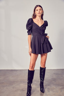  Wrap Front Side Tie Romper - Southern Obsession Co. 