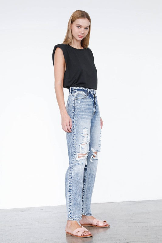 Ripped Boyfriend Jeans - Southern Obsession Co. 