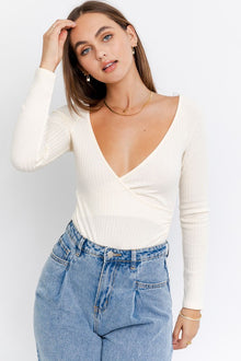 Long Sleeve Surplice Bodysuit - Southern Obsession Co. 