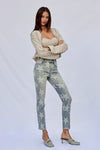 HIGH RISE STAR PRINTED GIRLFRIEND JEANS - Southern Obsession Co. 