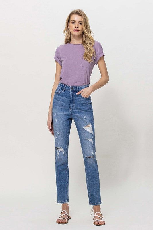 Distressed Mom Jeans - Southern Obsession Co. 