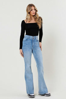  High-Waisted Flare Jeans - Southern Obsession Co. 