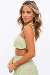 Tie Strap Ruched Crop Top - Southern Obsession Co. 