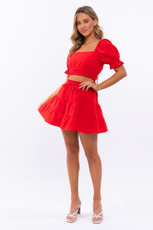  Smocked Waist Flare Skirt - Southern Obsession Co. 