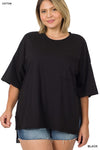 Plus Row Edge High-Low Hem Box Top - Southern Obsession Co. 