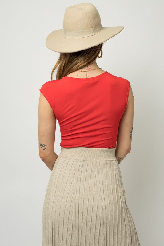Cap Sleeve Square Neck Bodysuit - Southern Obsession Co. 