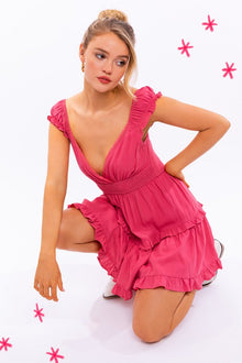  Cap Sleeve Ruffle Mini Dress - Southern Obsession Co. 