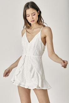  Overlap Ruffled Cami Romper - Southern Obsession Co. 