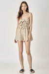 Scallop Edge Front Tie-Up Romper - Southern Obsession Co. 