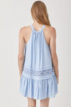 Halter Neck Trim Lace with Folded Detail Dress - Southern Obsession Co. 