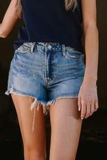  Distressed Rigid Mom Shorts - Southern Obsession Co. 