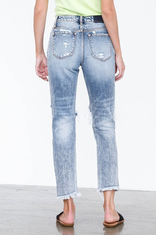 HIGH RISE STRAIGHT JEANS - Southern Obsession Co. 