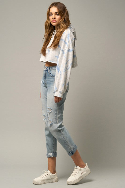 Distressed Girlfriend Jeans - Southern Obsession Co. 