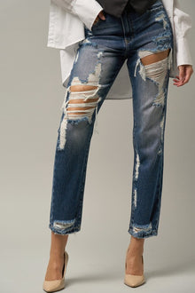  High Waist Straight Jeans - Southern Obsession Co. 