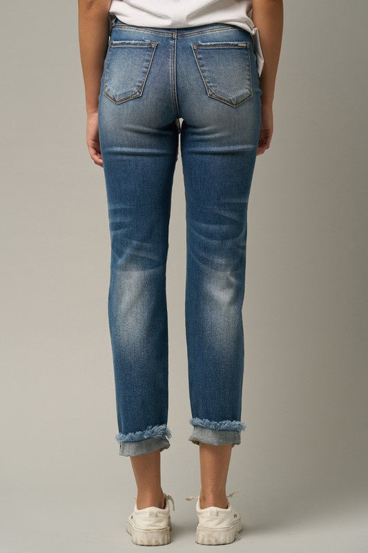 MID-RISE BOYFRIEND JEANS - Southern Obsession Co. 