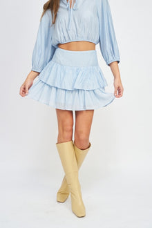  TIERED HIGH WAIST MINI SKIRT - Southern Obsession Co. 