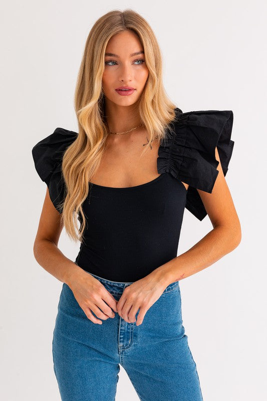 Ruffled Bodysuit - Southern Obsession Co. 