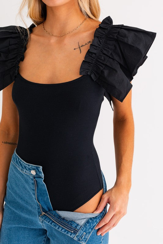 Ruffled Bodysuit - Southern Obsession Co. 
