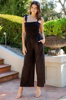  Smocked Bodice Jumpsuit - Southern Obsession Co. 