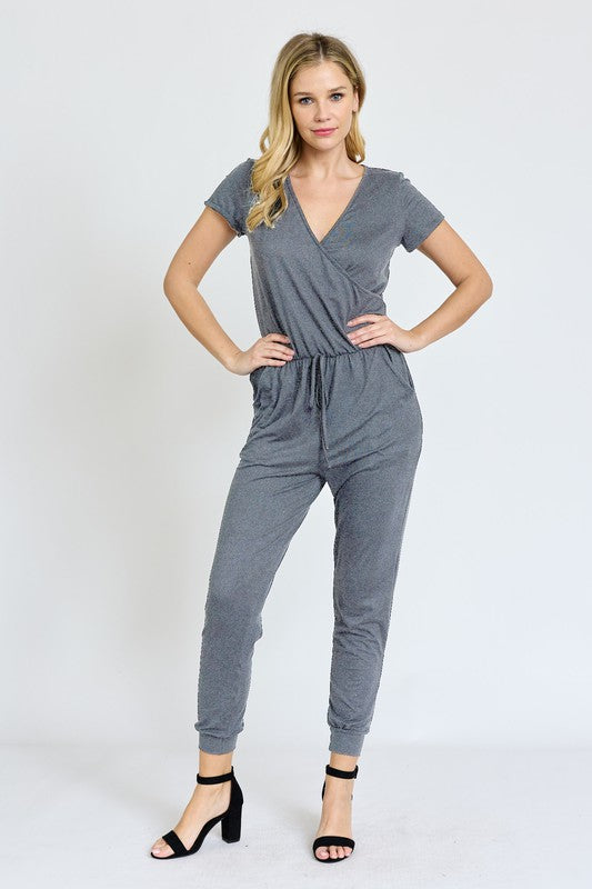 Short Sleeve Jogger Jumpsuit - Southern Obsession Co. 