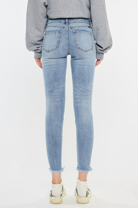 Mid Rise Distressed Jeans - Southern Obsession Co. 