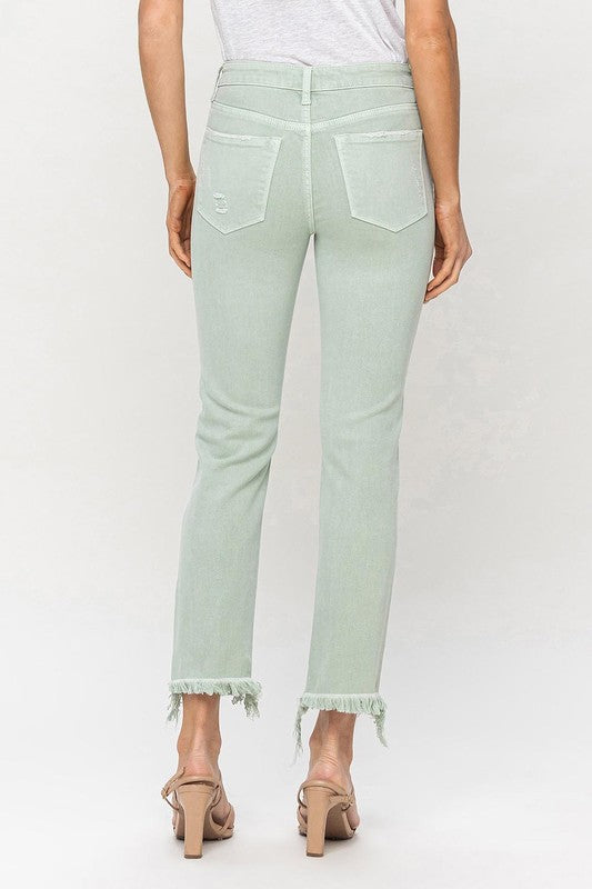Mid Rise Crop Straight Jeans - Southern Obsession Co. 