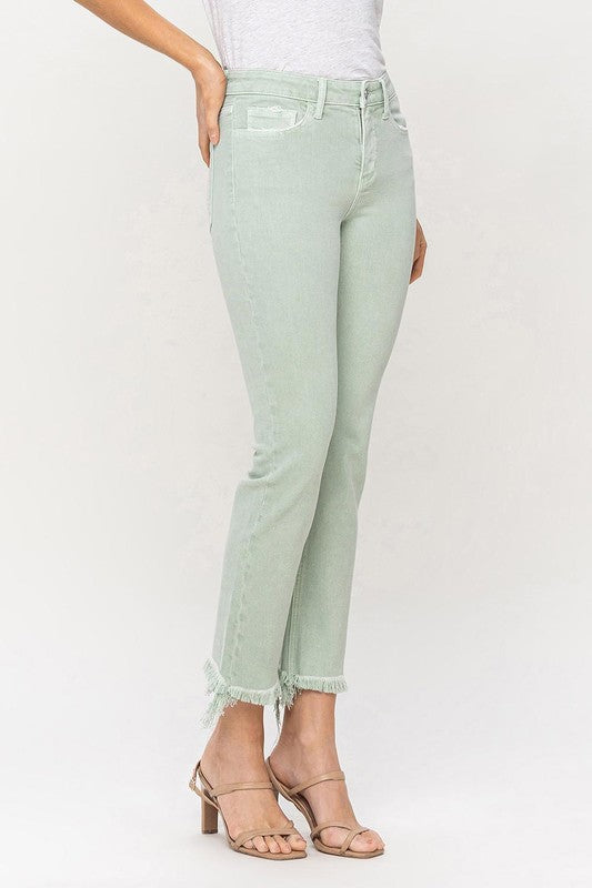Mid Rise Crop Straight Jeans - Southern Obsession Co. 