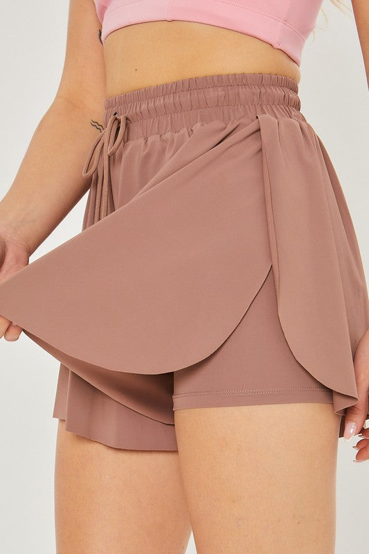 Activewear Two In One Drawstring Shorts - Southern Obsession Co. 