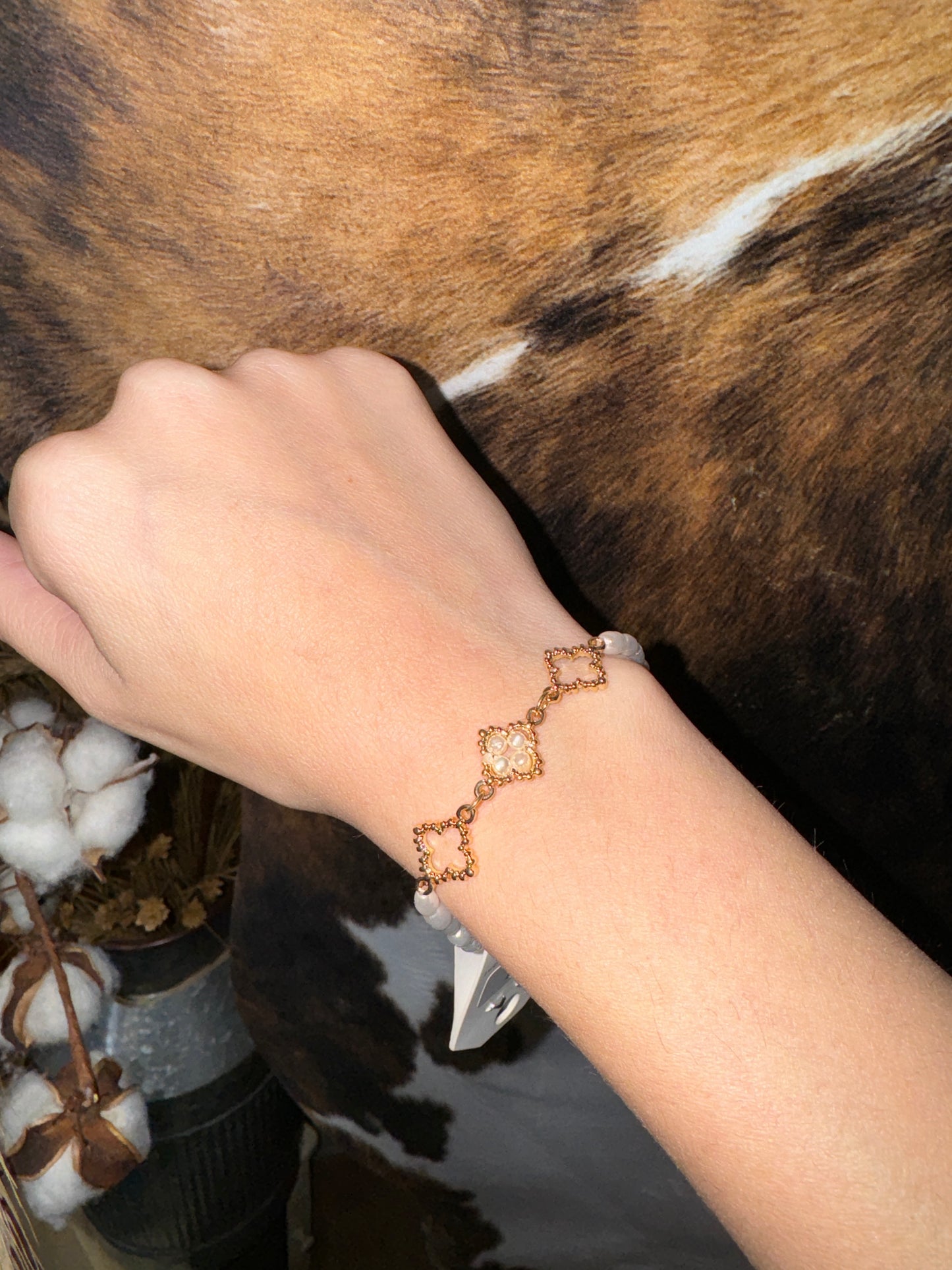 White & Gold Bracelet