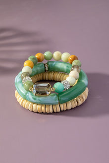  stone and wood bead bracelets - Southern Obsession Co. 