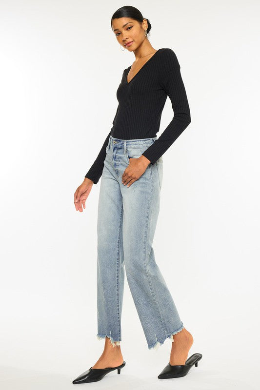 High Rise Slim Wide Leg - Southern Obsession Co. 