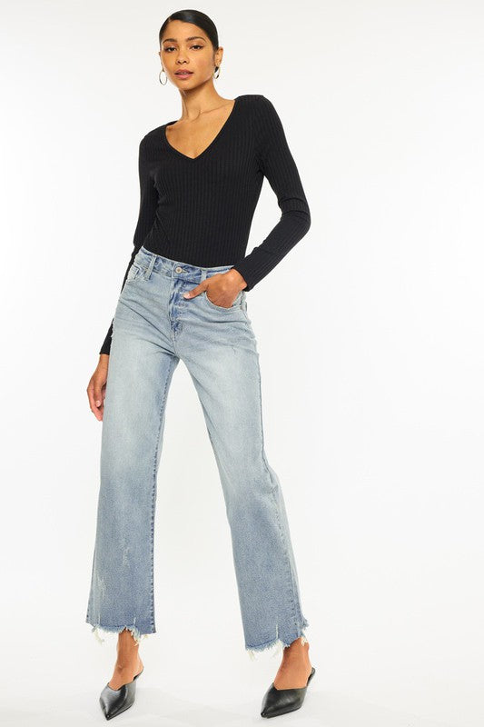High Rise Slim Wide Leg - Southern Obsession Co. 