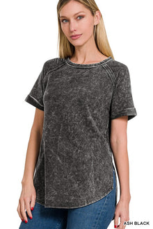  Terry Acid Wash Short Sleeve - Southern Obsession Co. 