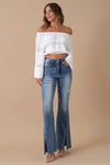 High Rise Slit Flare Denim - Southern Obsession Co. 
