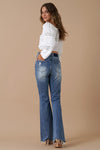 High Rise Slit Flare Denim - Southern Obsession Co. 