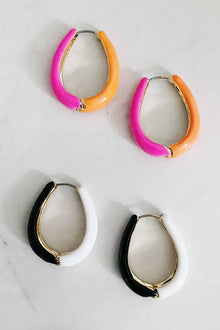  Two Toned Reversible Hoop Earrings - Southern Obsession Co. 
